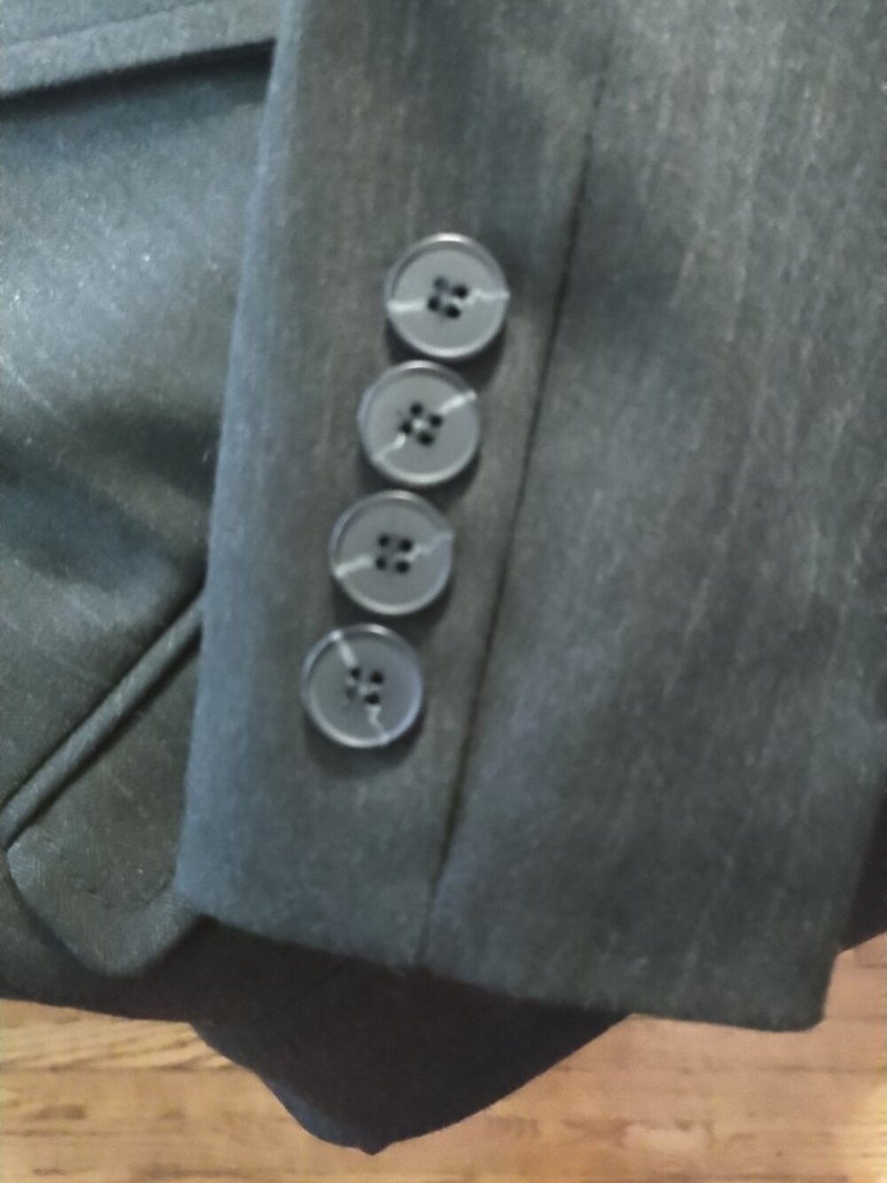 Jacob Charcoal Gray Tailored Blazer Made in Canada, size 0 - Picture 8 of 14